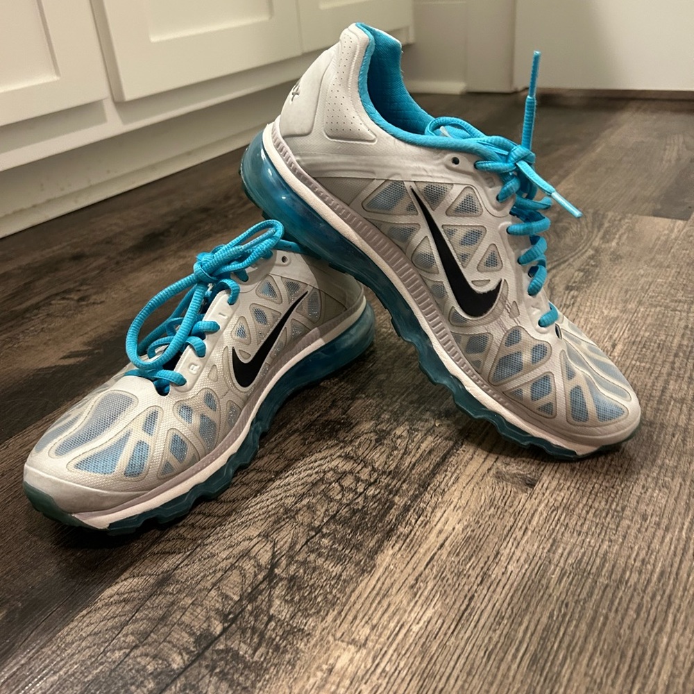 Nike White and Blue AirMax